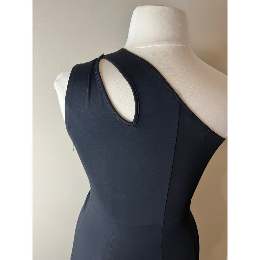 Theenkoln Midi Fitted Bodycon Dress Sleeveless One Shoulder Y2K- Size L - Picture 6 of 7